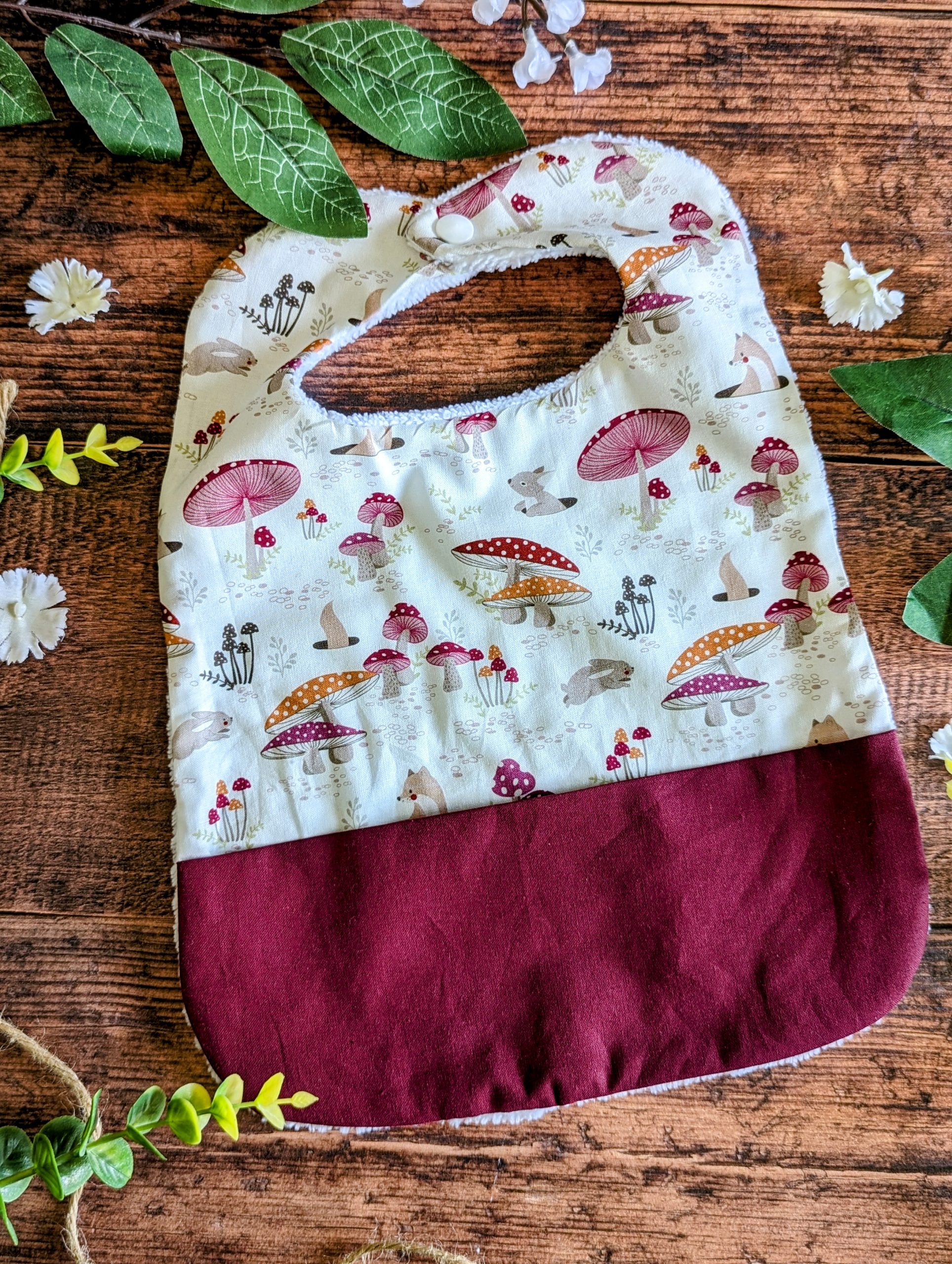 Bavoir récupérateur " Animaux de la forêt"