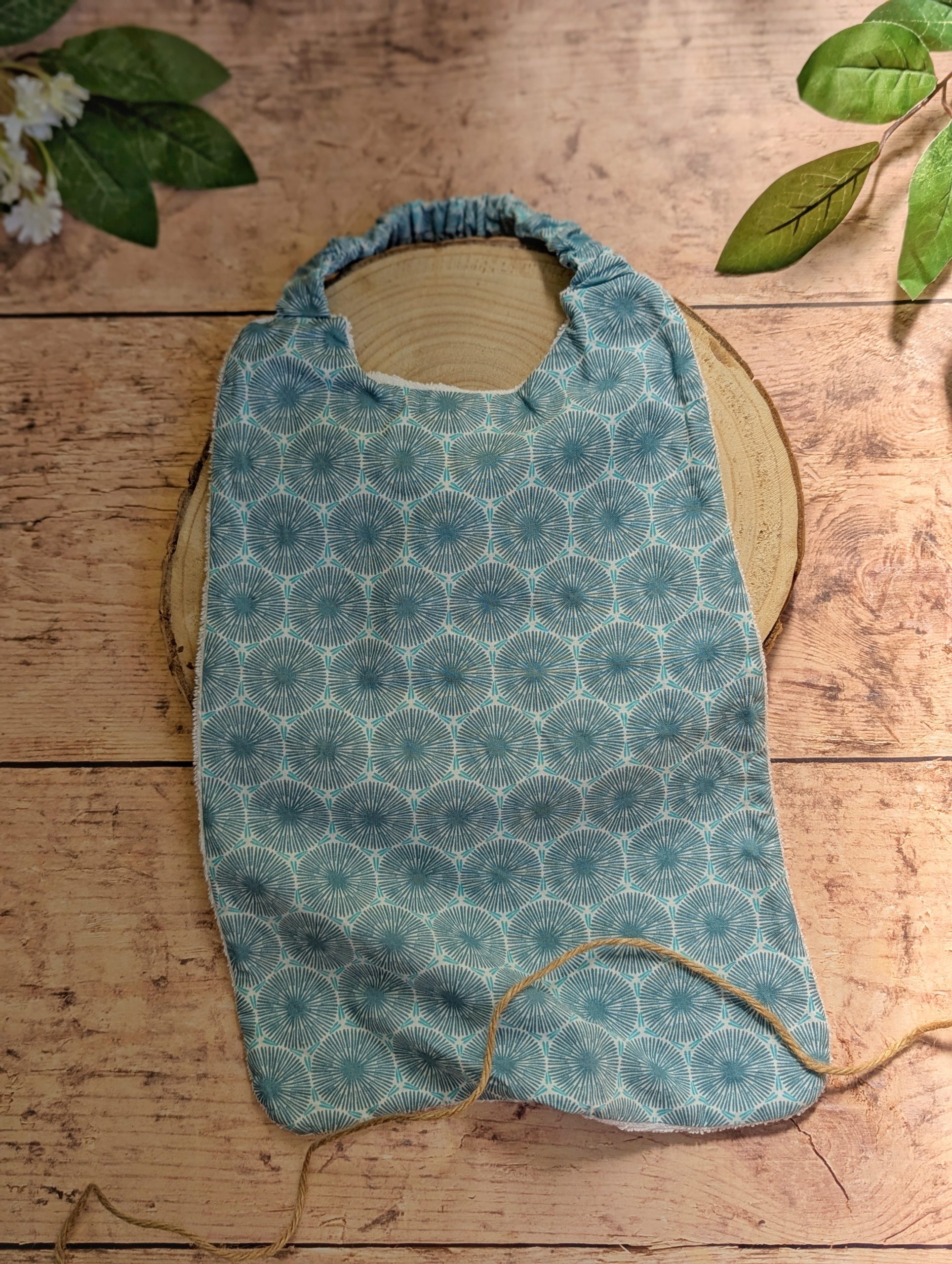 Serviette élastiquée Bleue