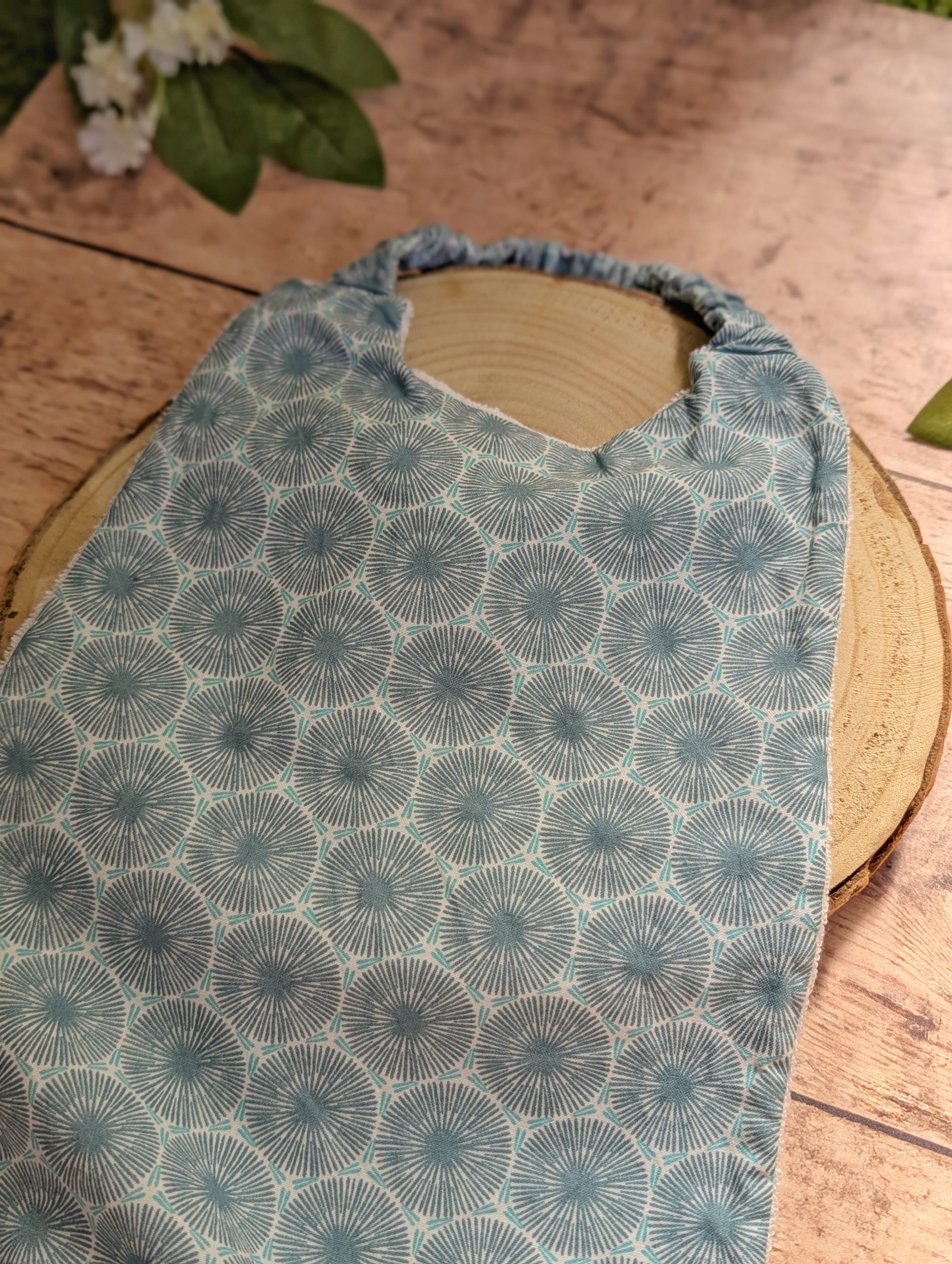 Serviette élastiquée Bleue – Image 2