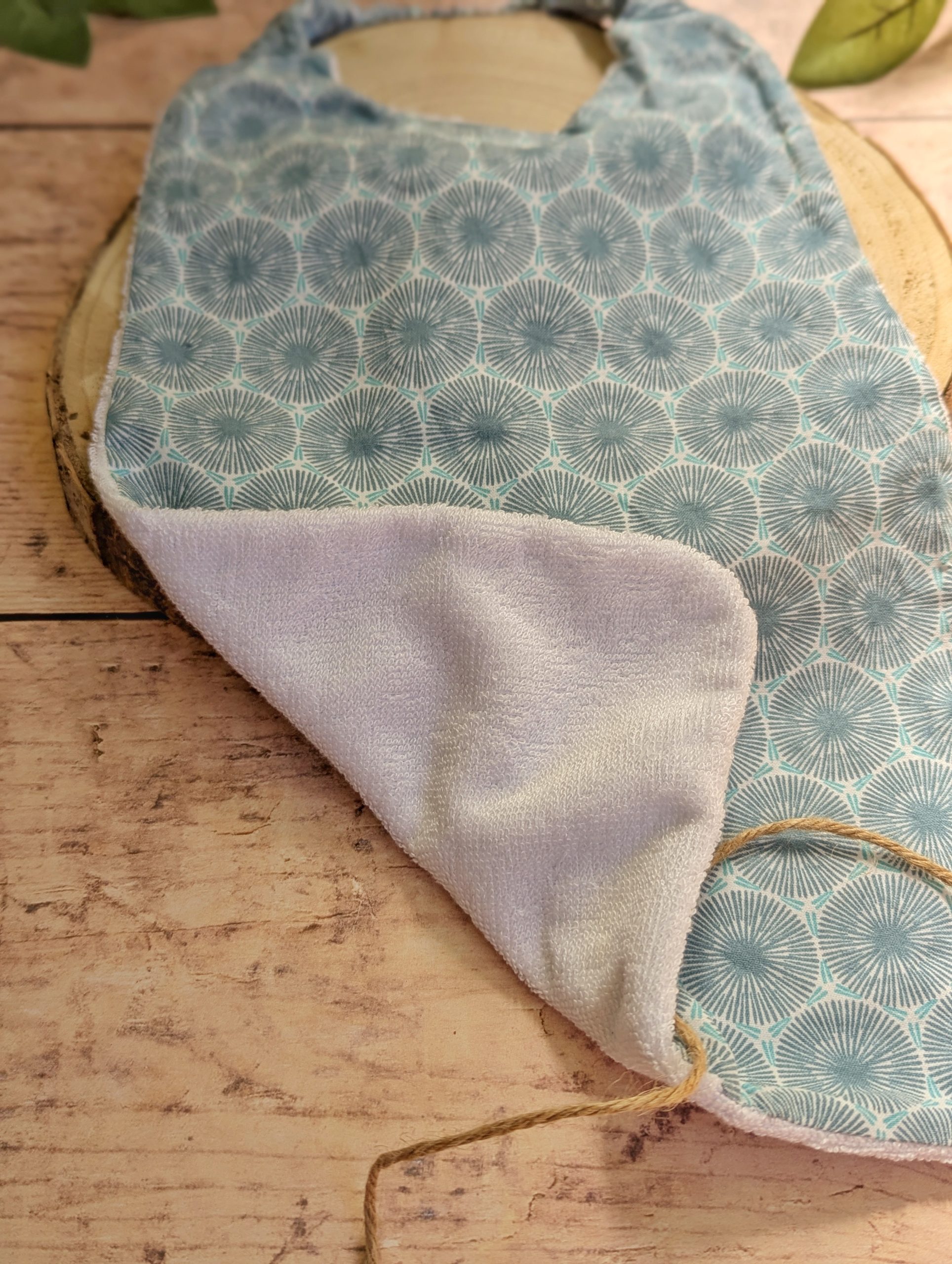 Serviette élastiquée Bleue – Image 3